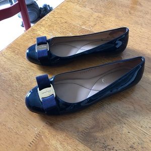 Varina mini patent leather Ferragamo ballet flats